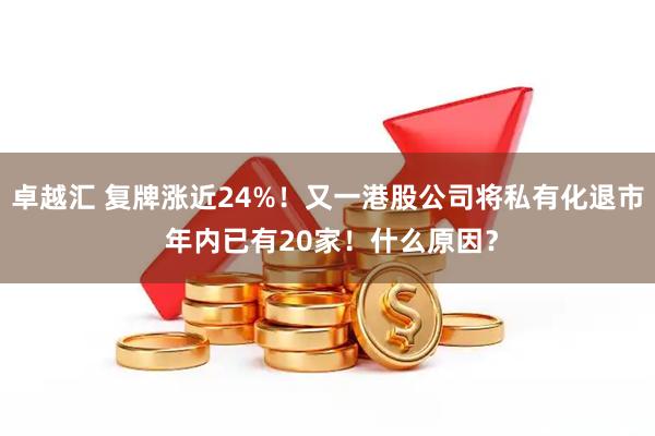 卓越汇 复牌涨近24%！又一港股公司将私有化退市 年内已有20家！什么原因？
