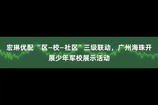 宏琳优配 “区—校—社区”三级联动，广州海珠开展少年军校展示活动