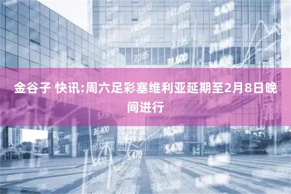 金谷子 快讯:周六足彩塞维利亚延期至2月8日晚间进行