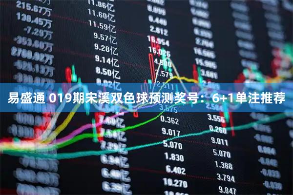 易盛通 019期宋溪双色球预测奖号：6+1单注推荐